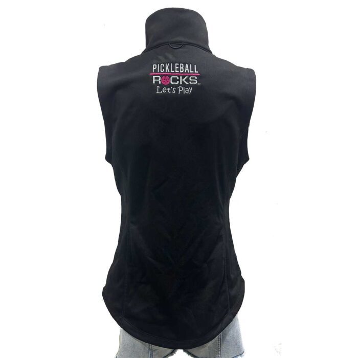 Pickleball Rocks Since 1965 Soft Shell Vest Black