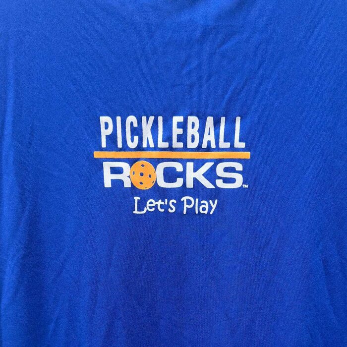 Pickleball Rocks Blue Sleeveless Muscle Tank Back